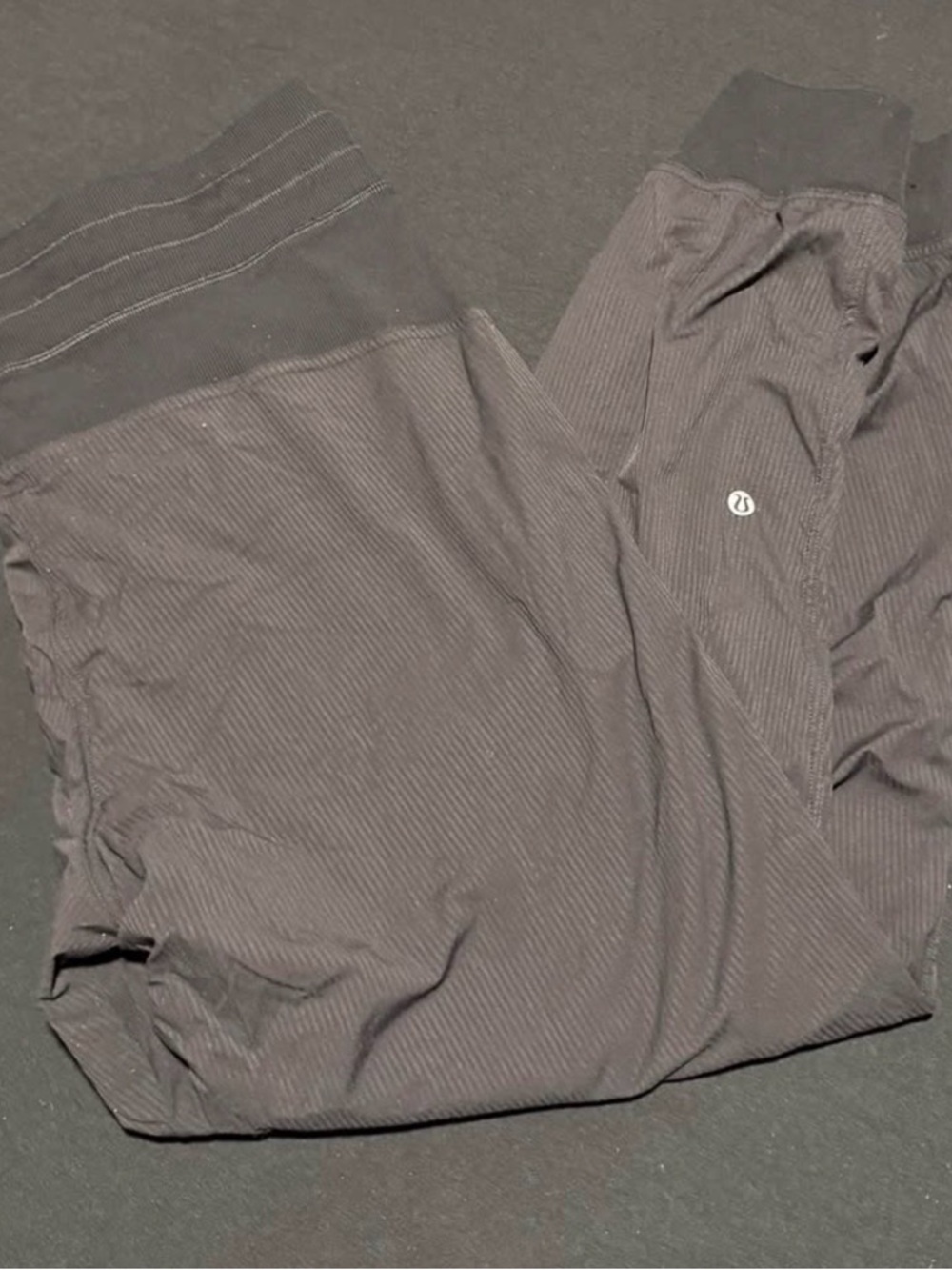 lululemon athletica Black Ribbed Track Pants